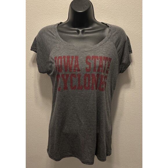 Women’s Iowa‎ State Cyclones Vneck Shirt Size Medium Gray - Picture 1 of 4